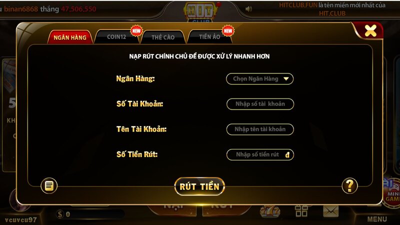 Nạp – rút tiền HitClub có an toàn không?